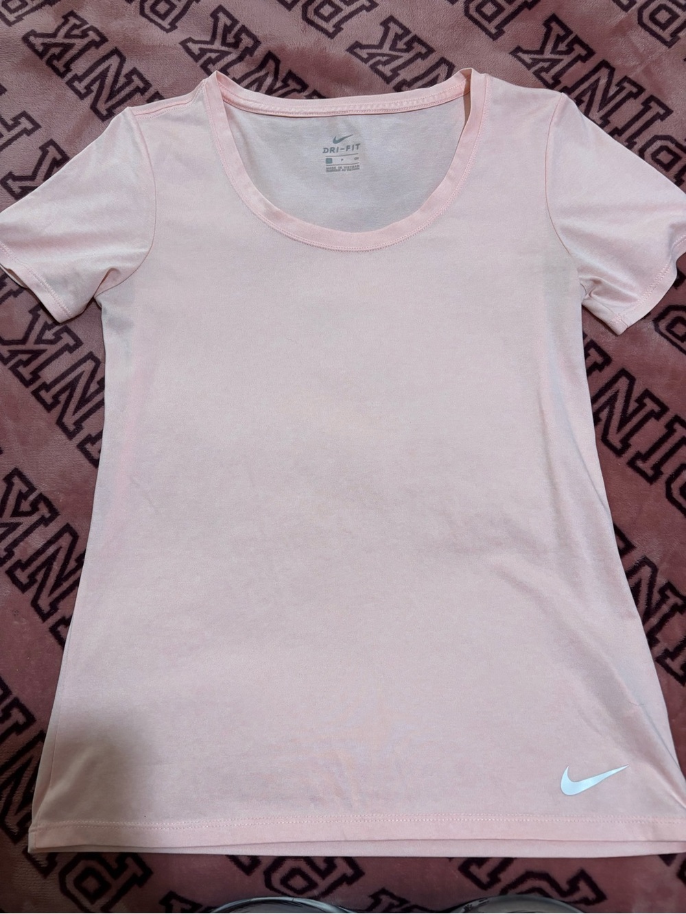 Nike Girls' Light Pink Dri-FIT Short Sleeve Tee
